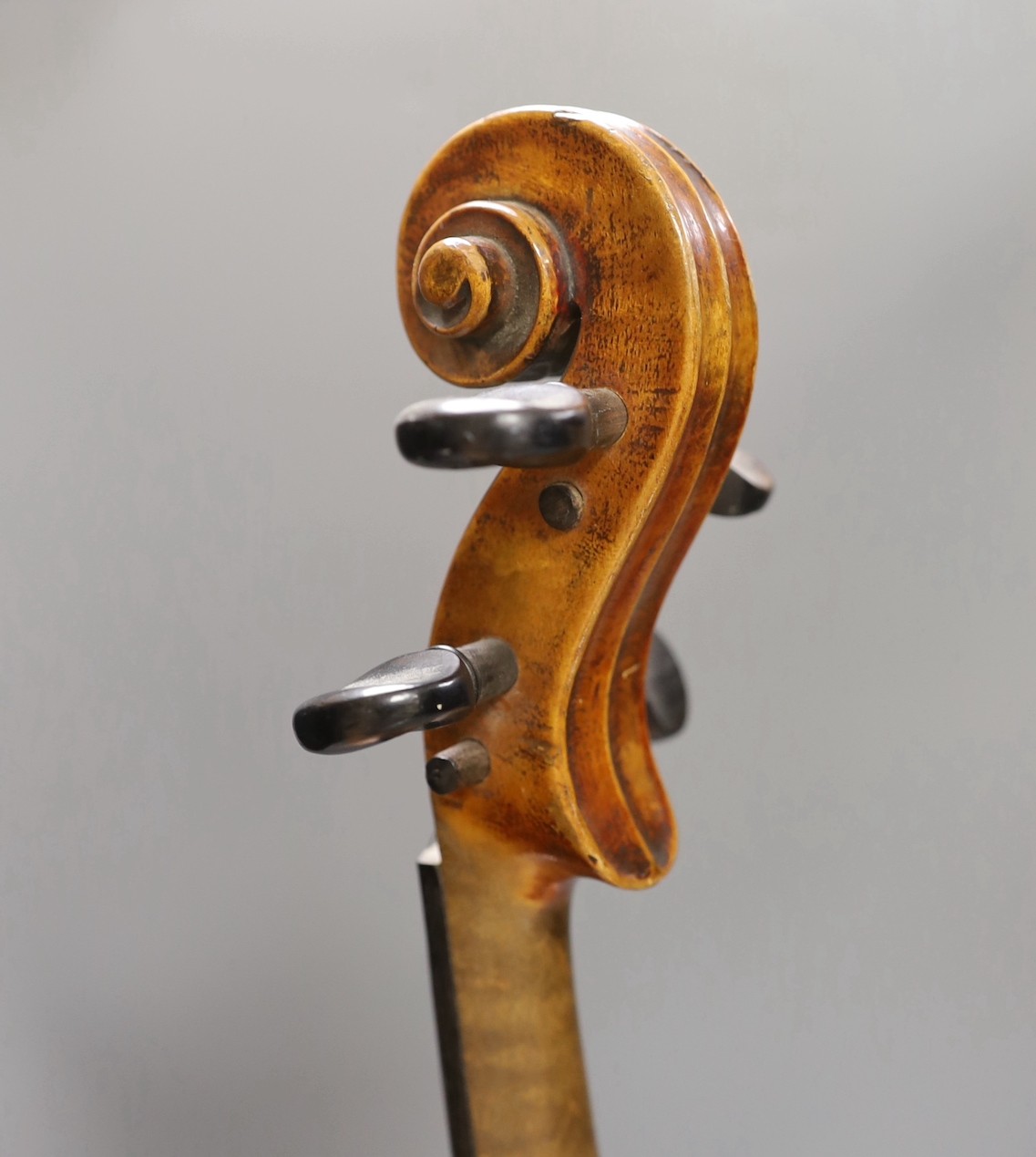 A 19th century French violin, back measurement 33.5cm